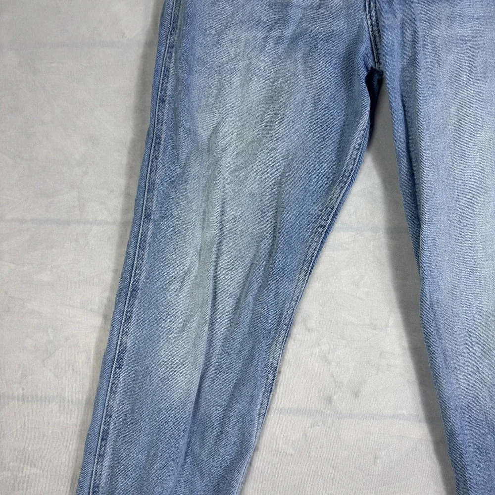 Vintage Hollister Womens Mom Jeans Blue Stretch Denim Raw Hem Ultra High-Rise 7L
